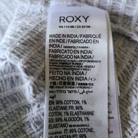 ROXY SUNSET WALKS SMOCKED CROP TOP PUFF SLEEVES SQUARE NECK ADULT SIZE XXL - Picture 6 of 12